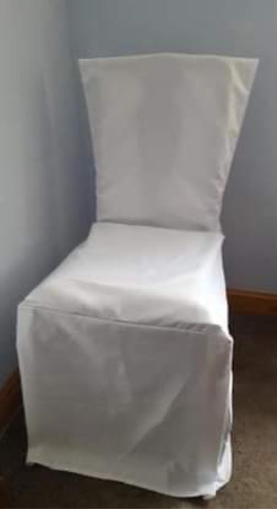 Wedding chair covers white satin with own tie backs