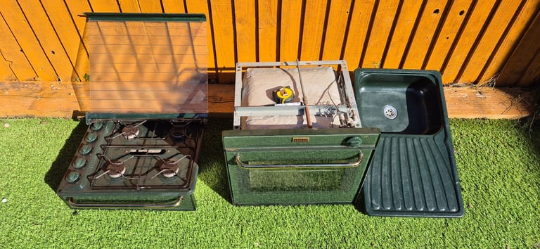 STOVES VANETTE GG2200 oven, VANETTE 4301-2 hob with grill and sink for camper caravan boat.