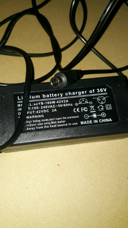 image for BRAND NEW SCOOTER CHARGER 42VOLTS  2AMP