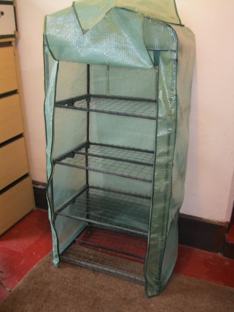 image for 4 Tier Plastic PVC MINI Greenhouse – Small Flower Plant House GUNNISLAKE PL18 9NA