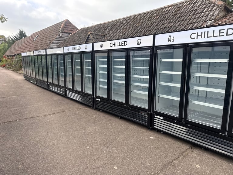 Commercial upright display fridge or freezer double triple single available new 