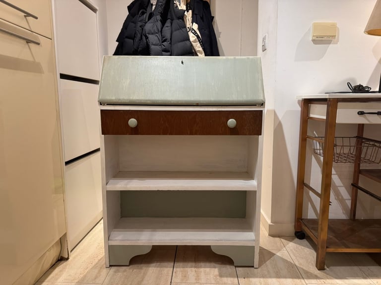 image for Duck-egg blue painted bureau with drawer - ONLY £5 with collection