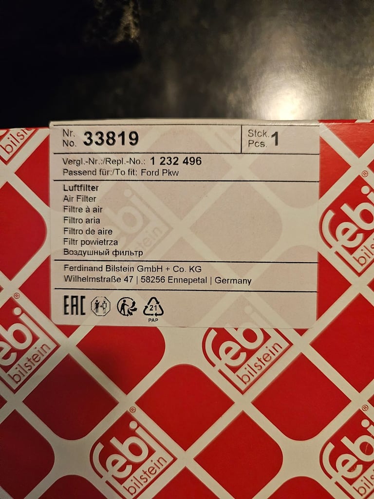 image for Ford fuel filter and air filter febi brand 