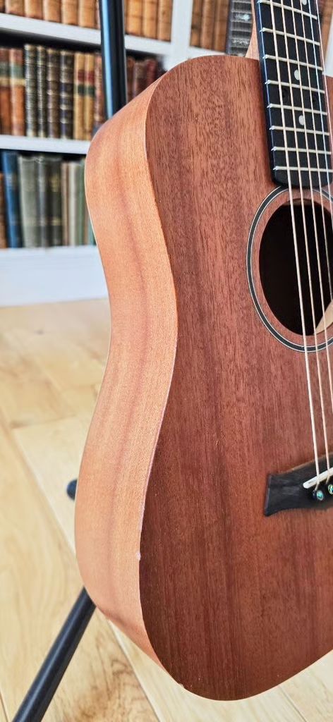 Taylor BT2 guitar with gig-bag in lovely condition with rich sound.