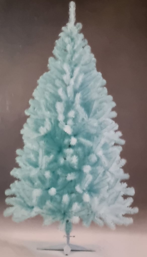 image for 6ft artificial white-blue tone christmas tree