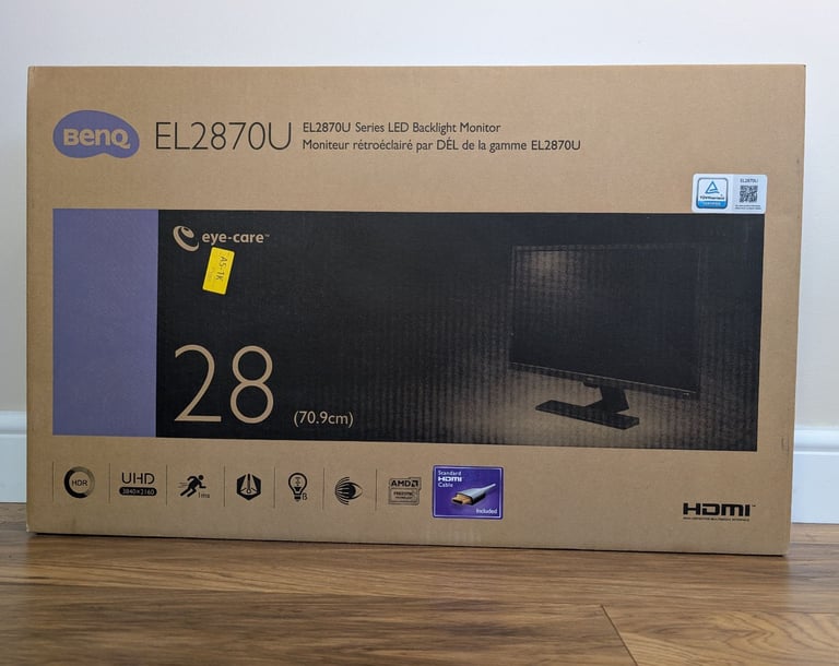 Benq EL2870U 4k UHD / HDR 10 Gaming monitor - As new - Boxed (never used)