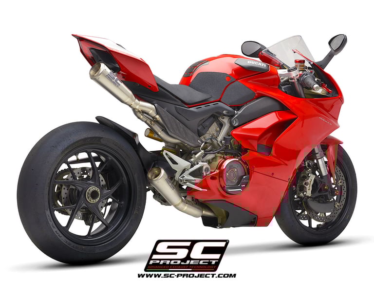SC Project 4-2 Titanium Full Exhaust System With S1 GP Titanium Ducati Panigale V4 V4R 2019 - 2020