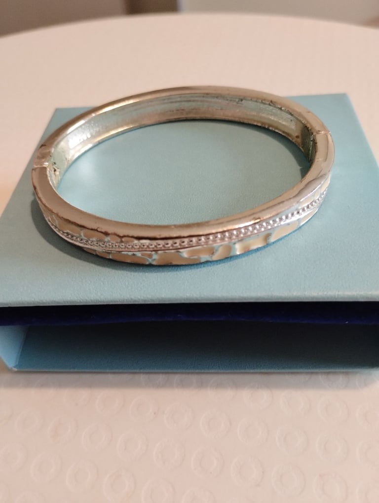 image for Indulgence Boxed Ladies Silver Bangle In Excellent Condition 