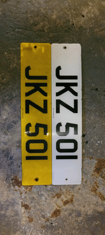 Private Registration plate JKZ501