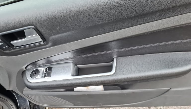 Black leather recaro sports seats.