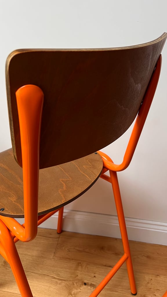 Pair of industrial style bar stools