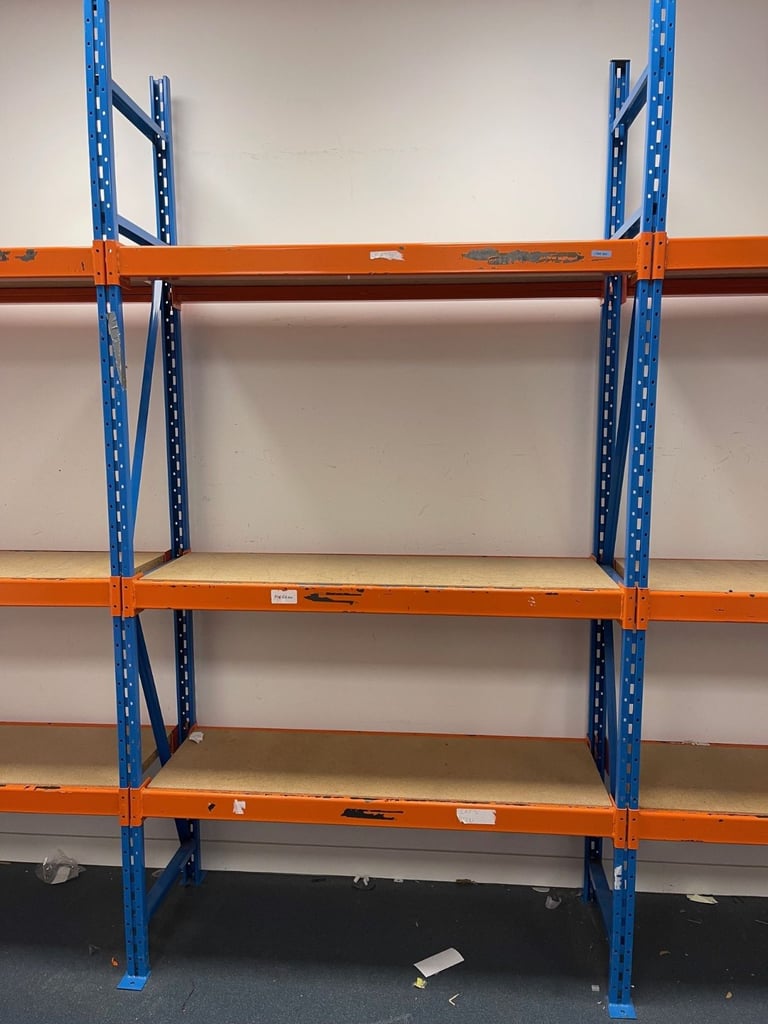 Used Linked Heavy Duty Racking Shelving by 2.400mm Tall x 1220mm Wide 400mm Deep - Open to offers