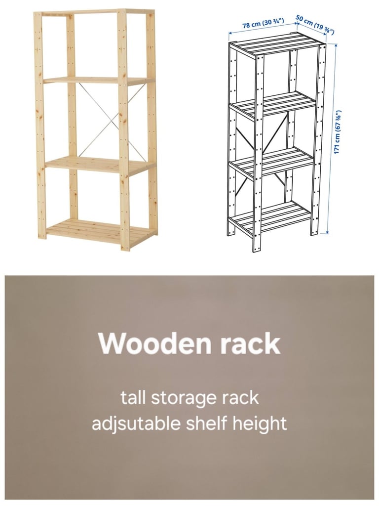 image for Wooden storage rack