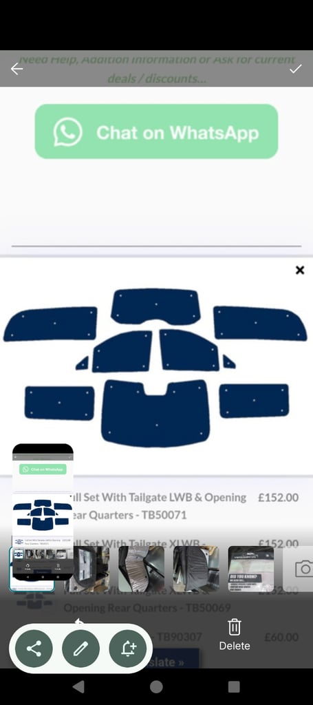Mercedes Viano (Third Generation) 2014 – Date – Internal Thermal Blinds-FULL SET-RRP £152!!! 