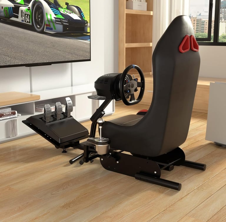 SereneSpc Racing Simulator Gaming Cockpit, Adjustable Sim Racing Stand ...