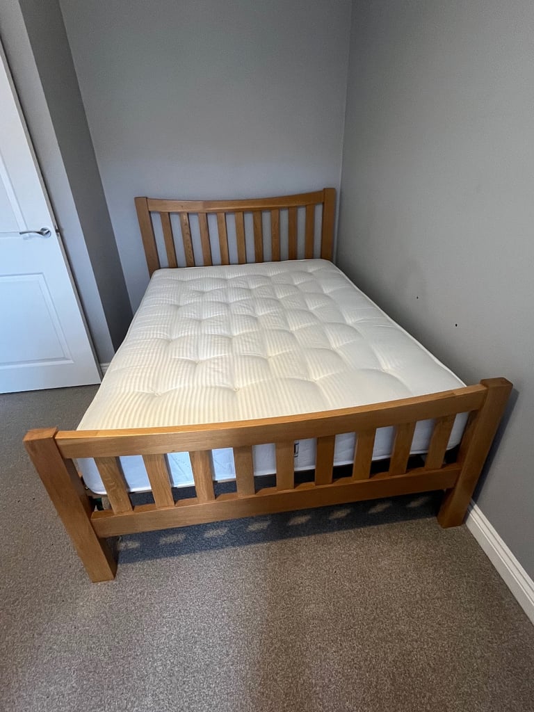 Wooden double bed