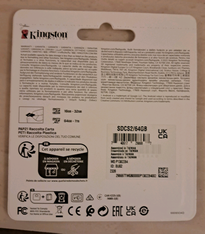 Kingston Canvas Select 64GB Microcard