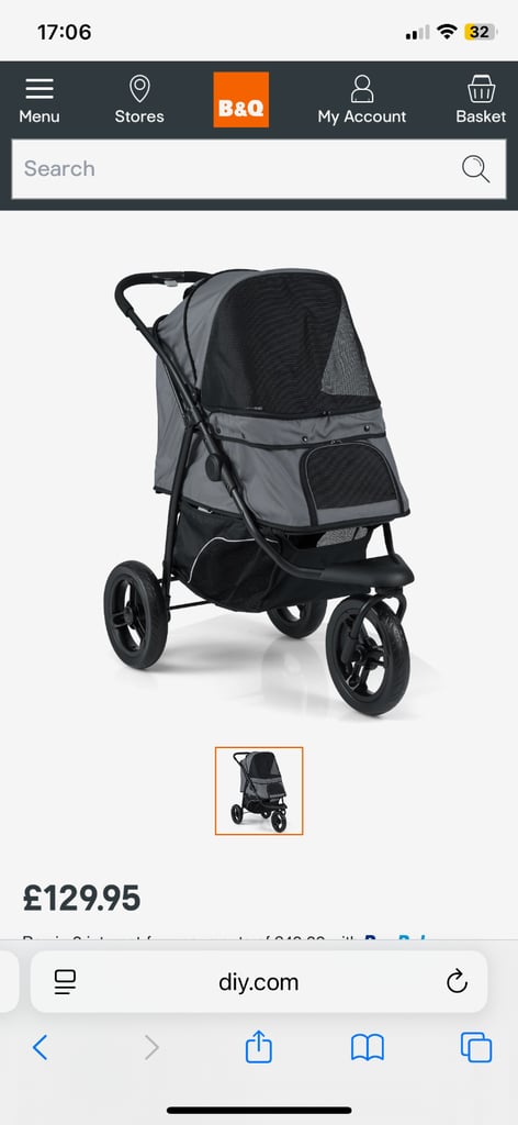 Costway Dog/Cat Stroller up to 25kg