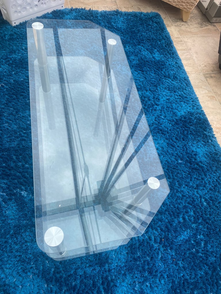Glass/ Chrome tv stand. 
