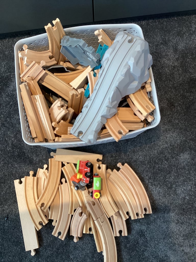 Large wooden train set 