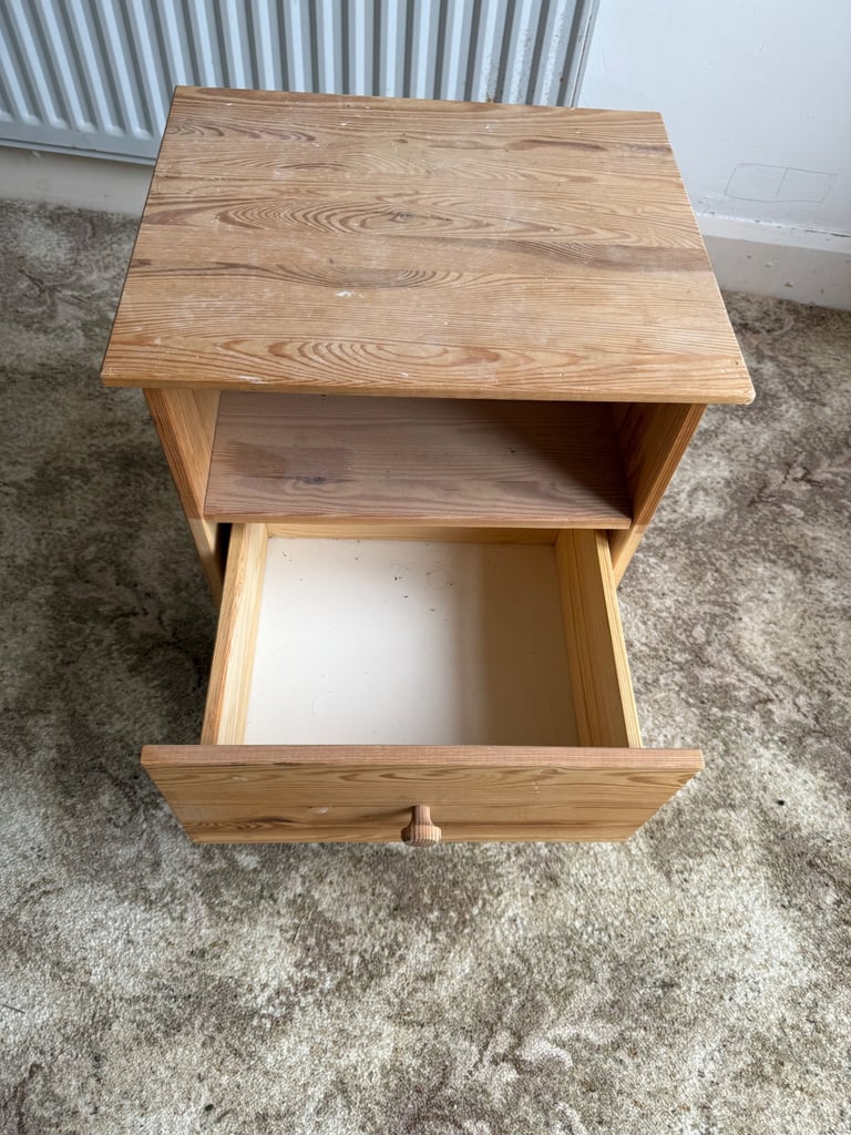 image for Wooden bed side table / cabinet 