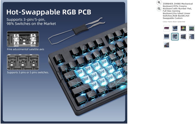 95% Creamy Keyboard with Number Pad, Full Size Gaming Keyboard|| Brand new 45% off price 