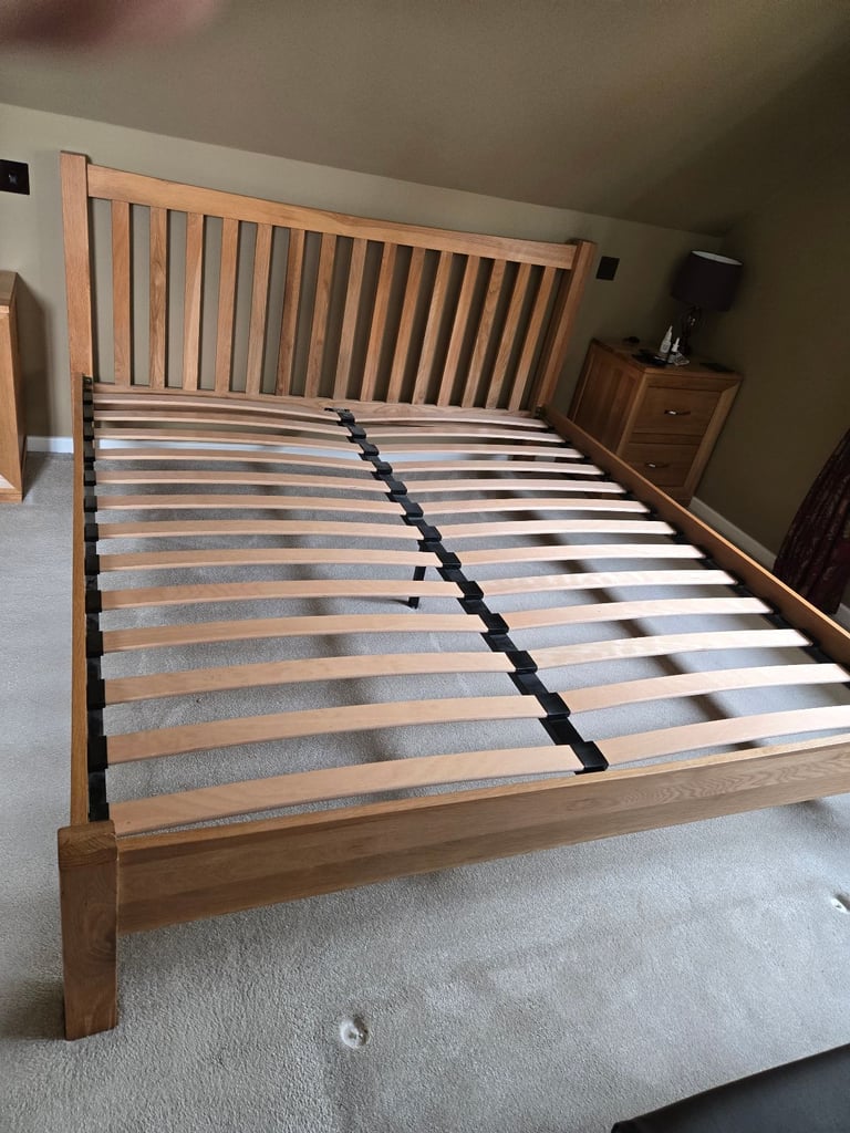 image for Superking solid oak bedframe