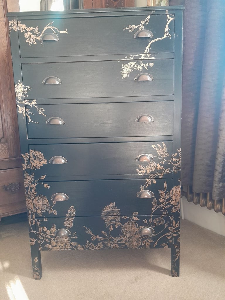 image for Chinese style hand painted cest of drawers