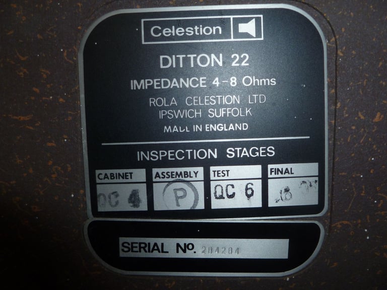 Celestion Ditton 22 Made in England Big Heavy Quality Sound Vintage Matching Stereo Hifi Speakers