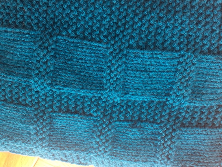 Hand knitted baby blanket 