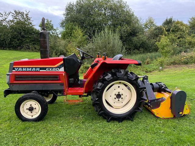 YANMAR FX20 2WD Compact Tractor New 4ft Flail Mower *** WATCH