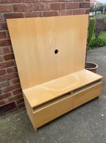 Large beech TV stand 
