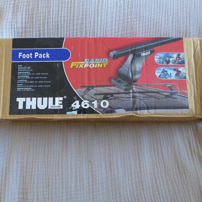 THULE 4610 ROOF RACK FOOT PACK. For VW CARAVELLE TRANSPORTER, PEUGEOT 807, CITROEN C8 and others.
