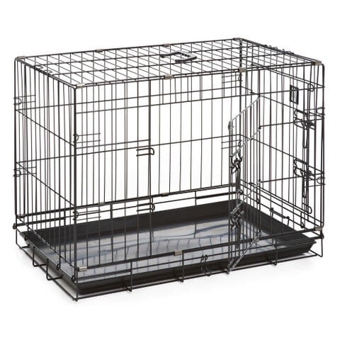 image for Dog Crate Medium 30" x 19" x 22" Black