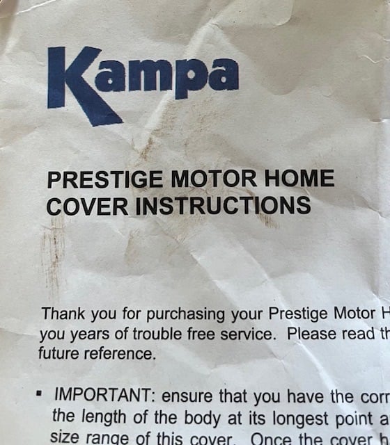 Kampa Motorhome Cover