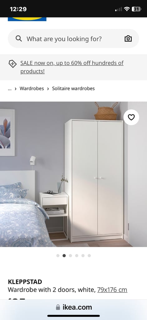 image for White ikea wardrobe 
