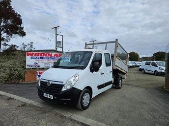 2018 ON 18 PLATE VAUXHALL MOVANO L2HI R 3500 CDTI 130BHP DOUBLE CAB TIPPER ULEZ
