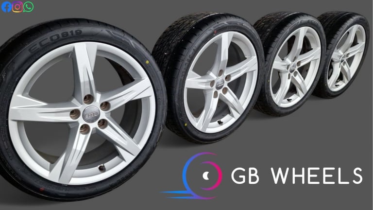 Genuine Audi A4 S4 A5 S5 18" Alloy Wheels NEW tyres TT A6 245/40/18