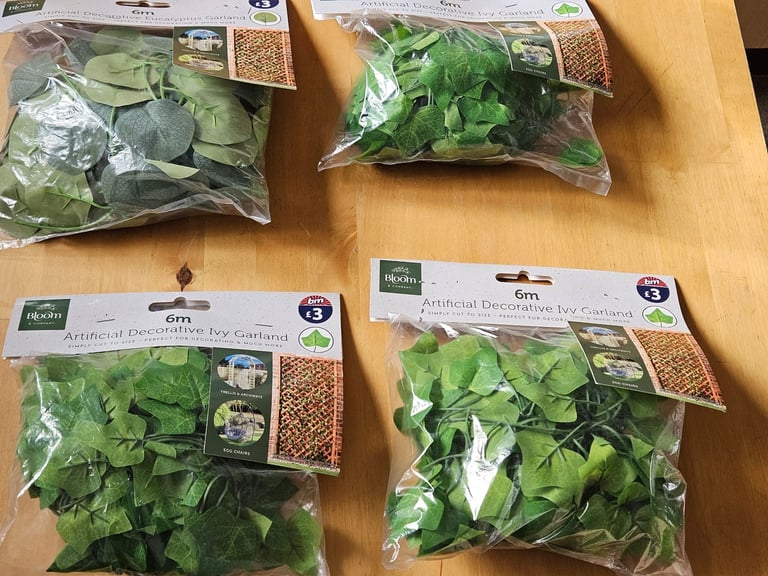 Bundle of artificial plant garlands for indoor or outdoor use £6