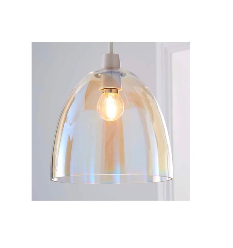 image for 2 x Trendy Iridescent Light Pendants 