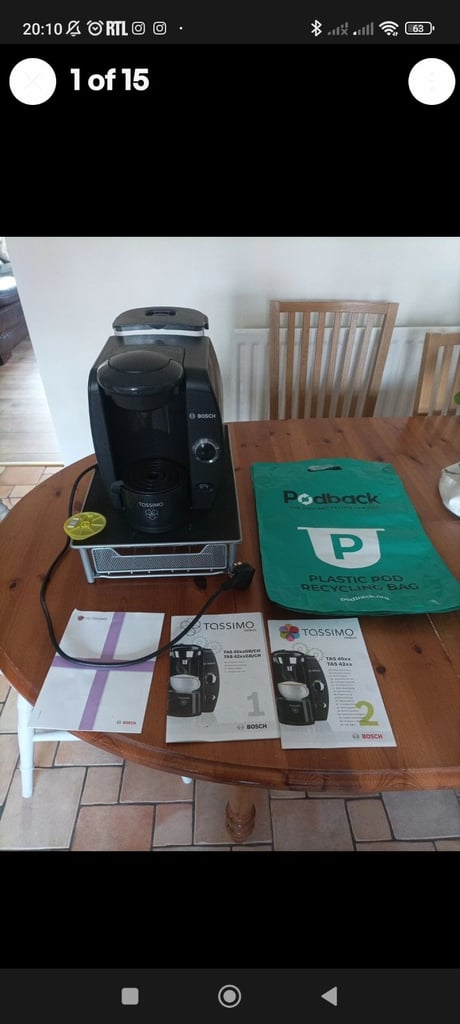 Bosch Tassimo Fidelia pod holder cleaning disc  used