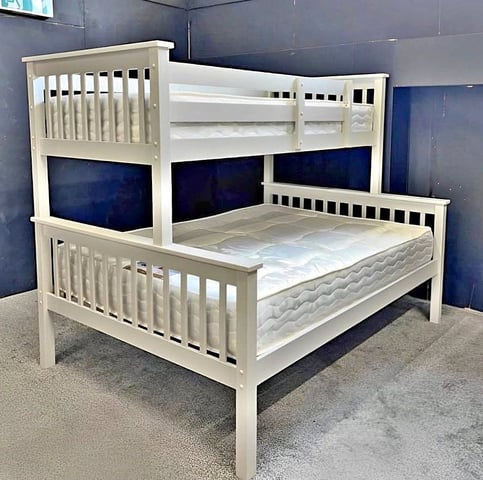 Hot Deal – Trio Wooden Bunk Bed, For Kids Adults, Limited Time
