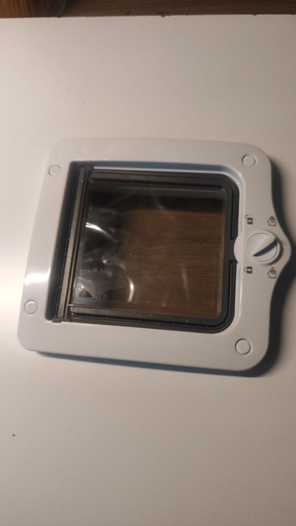 White PVC uPVC Door Replacement Panels With Built In Cat/Dog Flap 