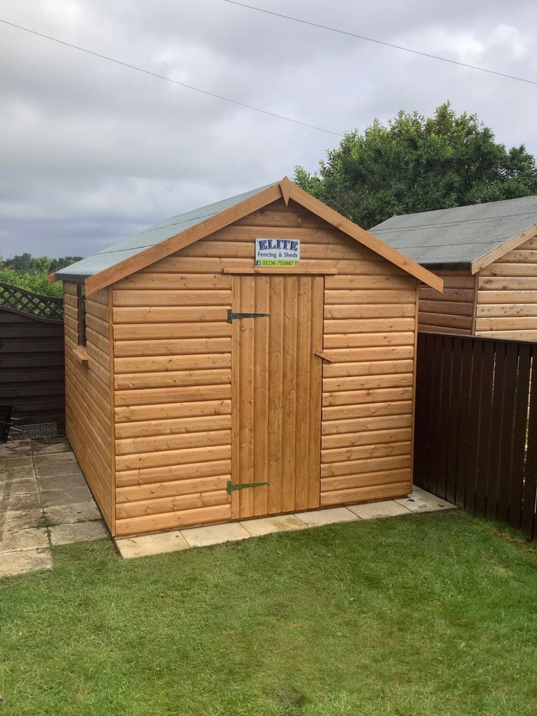 Heavy Duty 10x8 Apex 20mm Log effect 