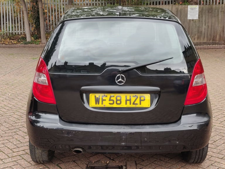 MERCEDES A150 CLASSIC SE 2008 58 REG BLACK 3 DOOR HATCH 5 SPEED MANUAL A/C 119K MILES ULEZ FREE