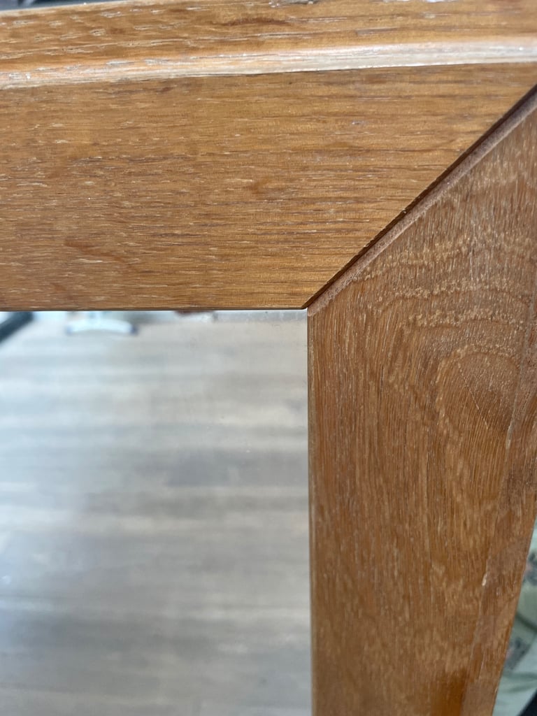 Large wooden framed mirror