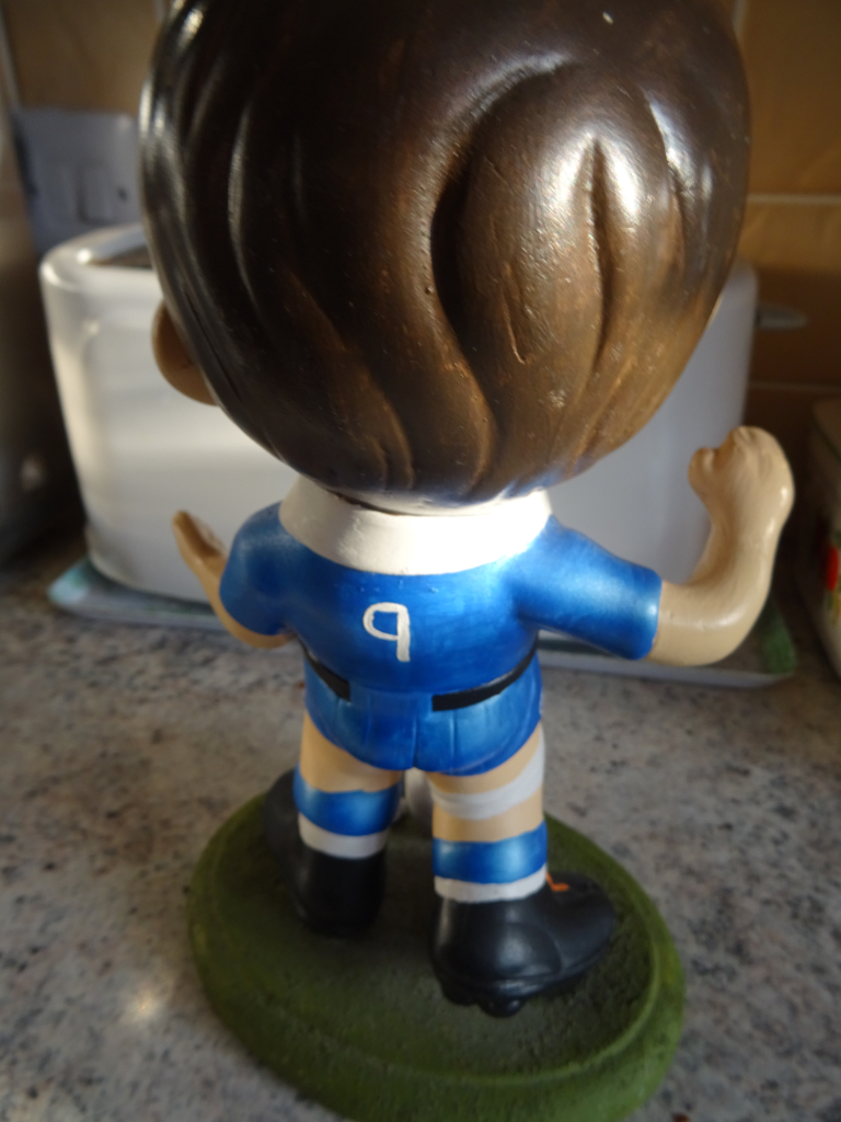 China figure of a Football Player -  Blue