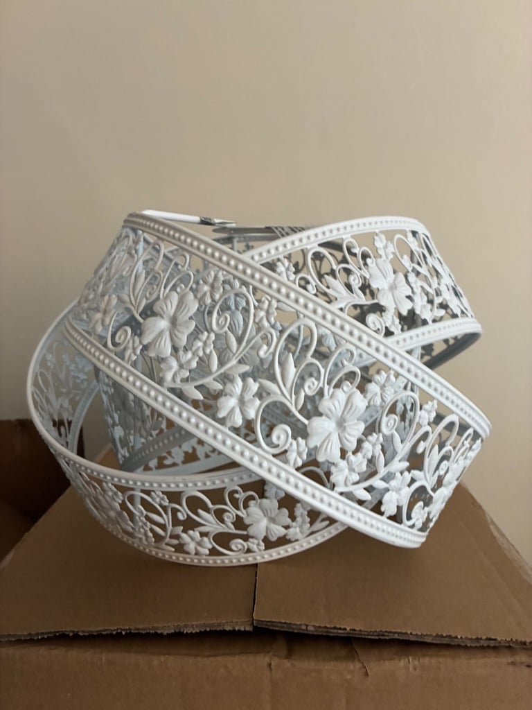 White metal light shades - NEW x2 £20
