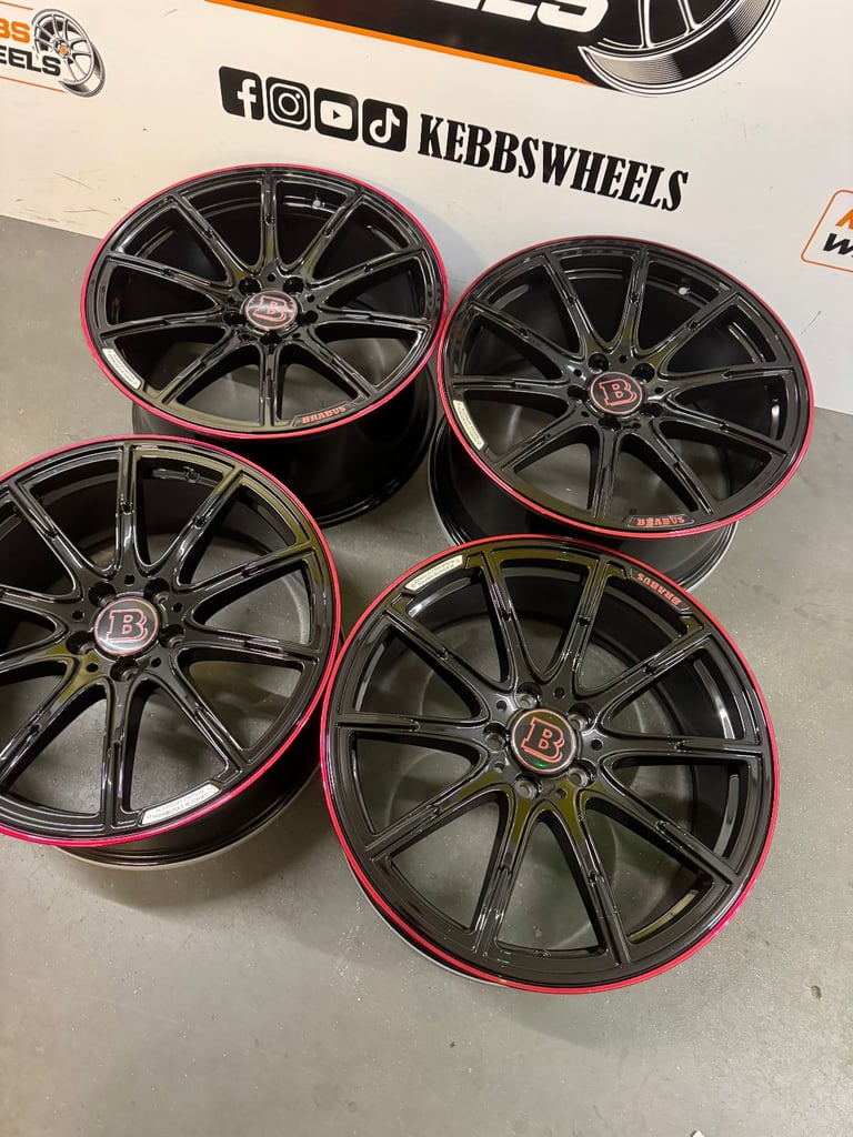 19" MERCEDES BRABUS REPLACEMENT ALLOY WHEELS C CLASS E CLASS S CLASS 