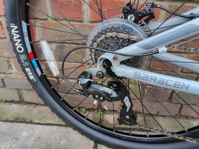 SERVICED (6107) 27.5" SARACEN TUFFTRAX 24-speed Aluminium Mountain BIKE Disc Brakes BICYCLE Size S/M